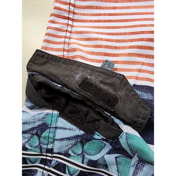 Swim Board Shorts-Maui and Sons, Inc.-Waist Tie-Men's Size 36 - Picture 6 of 16